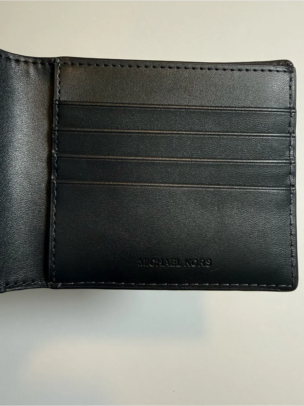 Michael Kors Cooper Logo Billfold Wallet with Removable Passcase Navy